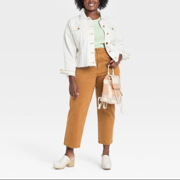 Universal Thread™ Women's Denim Jacket-Off white - Picture 2 of 5